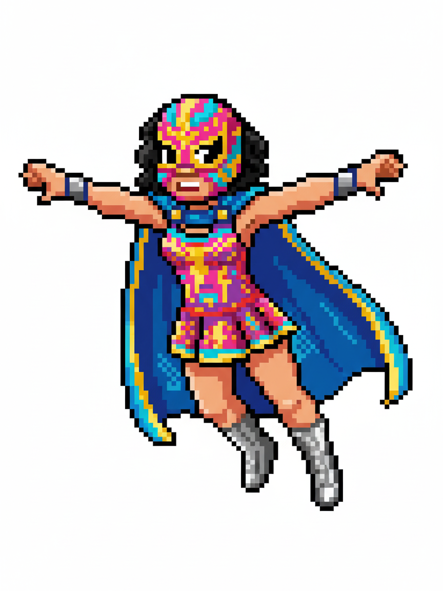 Gabriela the Luchadora - Pixel Art