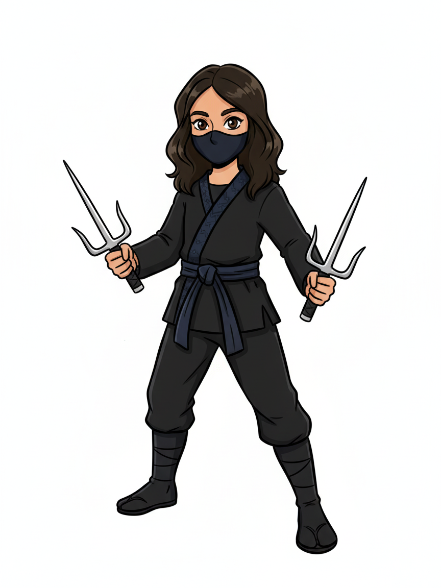 Gabriela the Ninja - Classic Coloring Book
