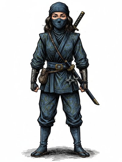 My Ninja Dreams Unleashed 🌟 - Victorian Illustration