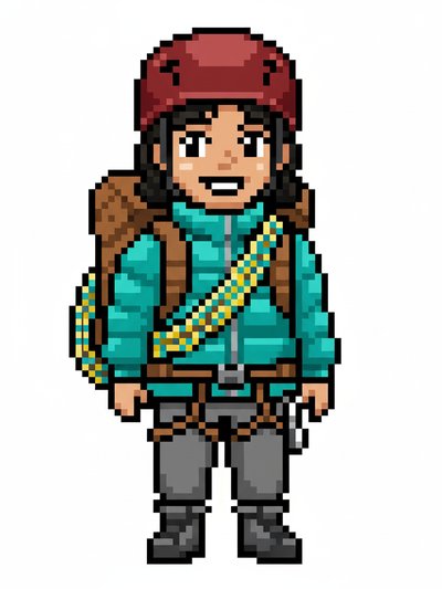 Gabriela's Climbing Adventure 🏔️ - Pixel Art