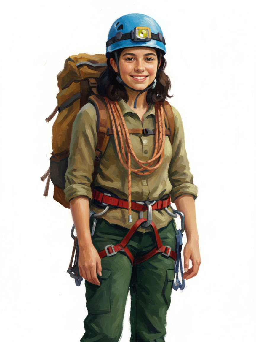 Gabriela the Mountain Explorer - Impressionist Painting