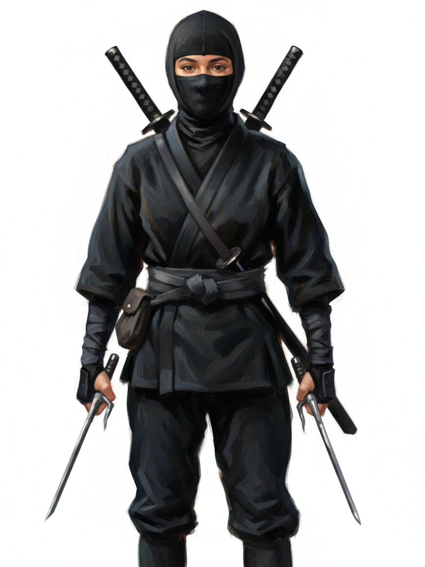 Gabriela the Ninja - Impressionist Painting