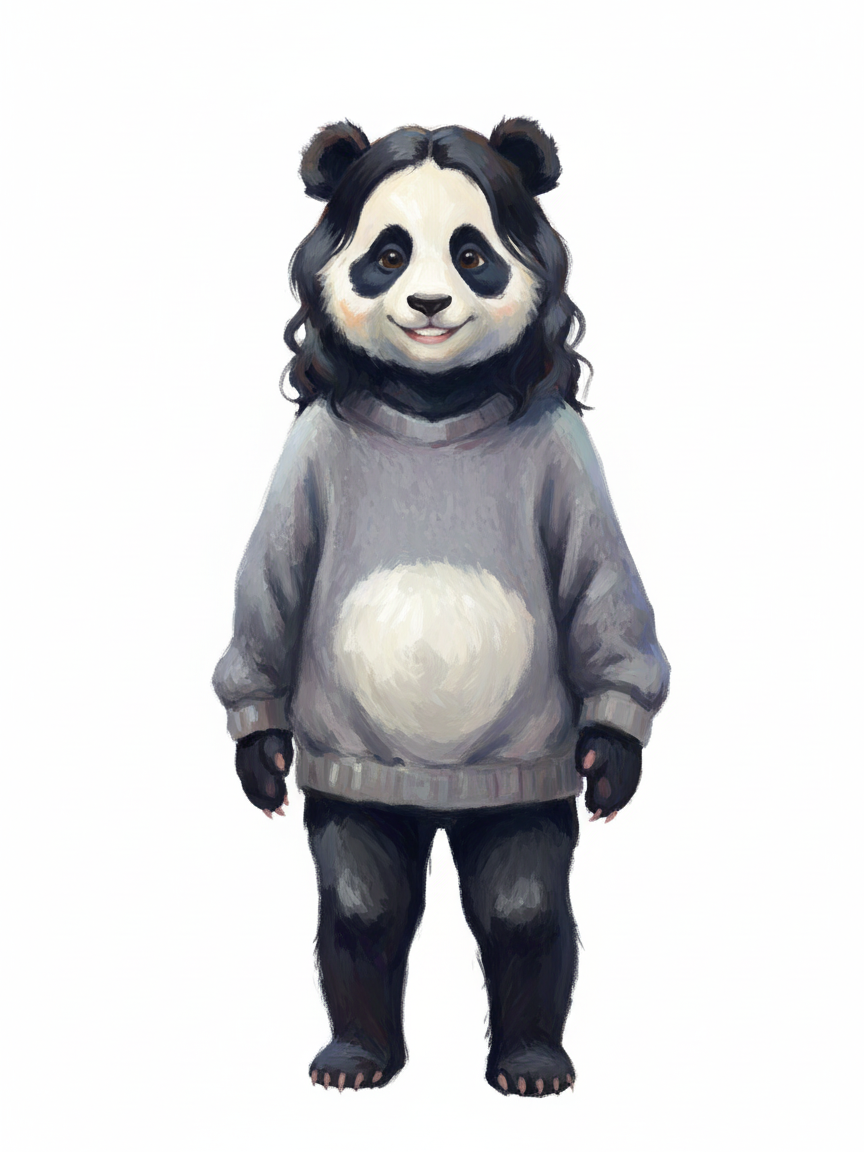 Panda Gabriela - Impressionist Painting