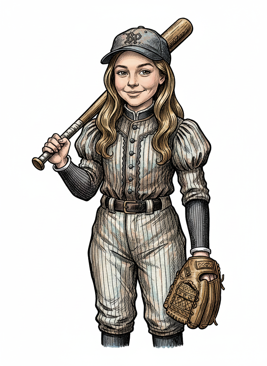 Slugger Mary - Victorian Illustration