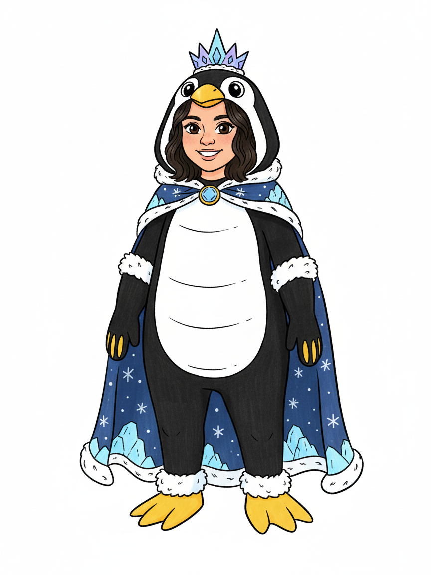 Gabriela the Penguin Queen - Classic Coloring Book