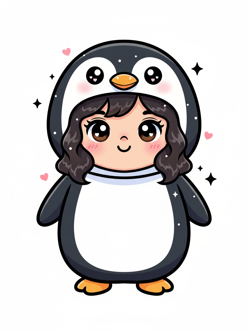 Gabriela the Penguin Queen - Kawaii Cute