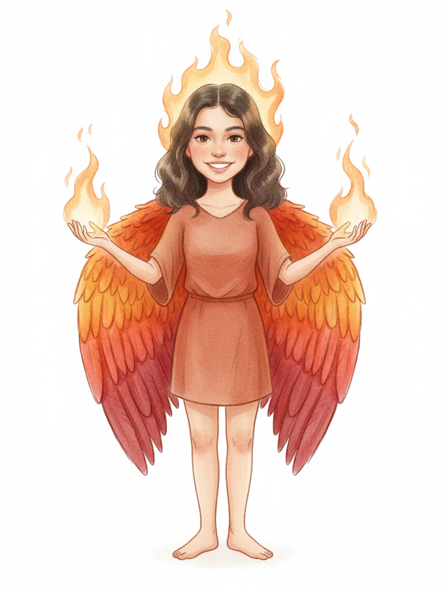 Gabriela the Flamebird - Gentle Pencil