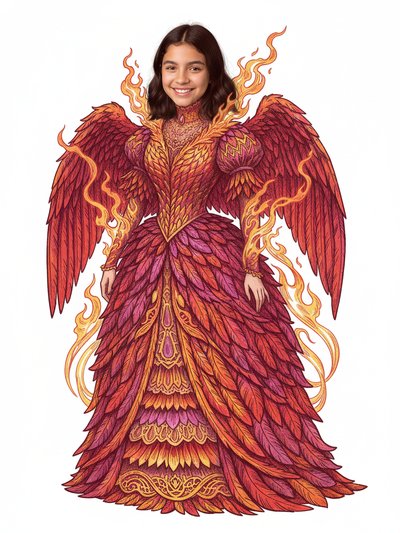 My Fiery Phoenix Self 🔥 - Victorian Illustration