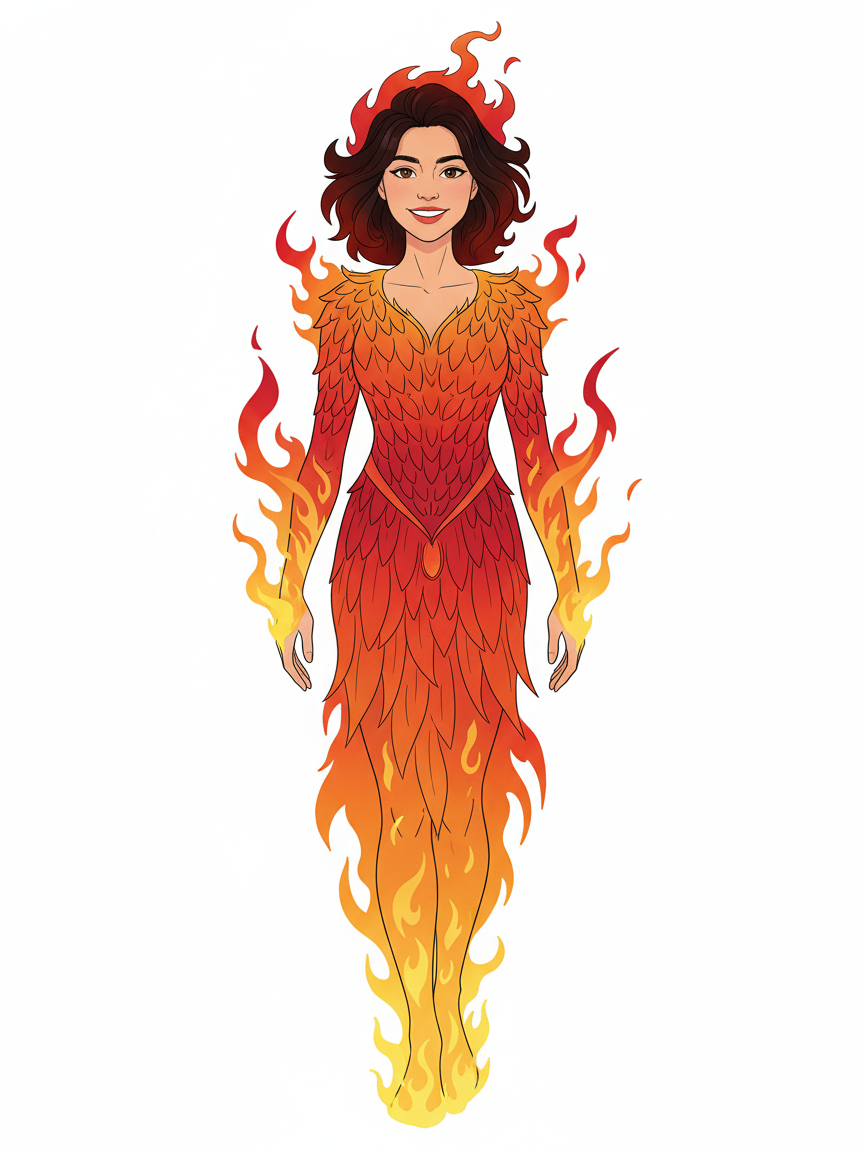 Gabriela the Flamebird - Minimalist