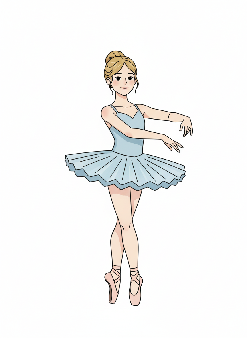 Mary the Graceful Ballerina - Minimalist