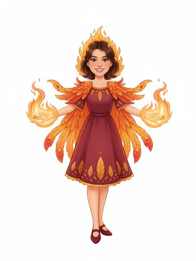 My Fiery Phoenix Self 🔥 - Vintage Storybook