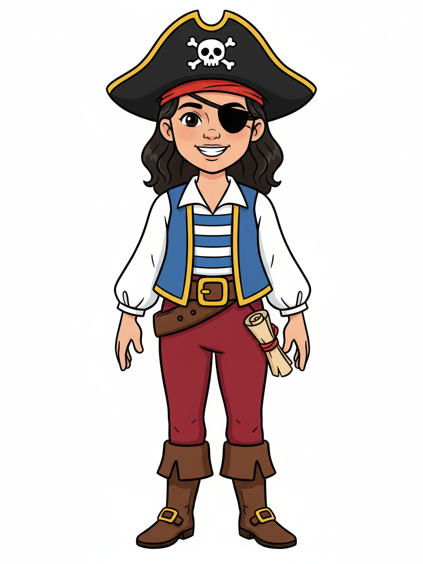Gabriela the Bold Buccaneer - Classic Coloring Book