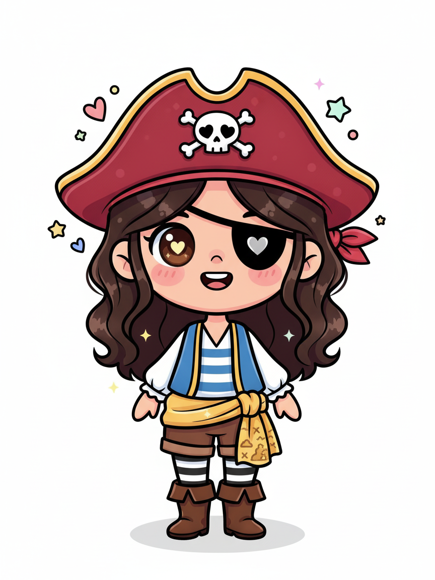 Gabriela the Bold Buccaneer - Kawaii Cute