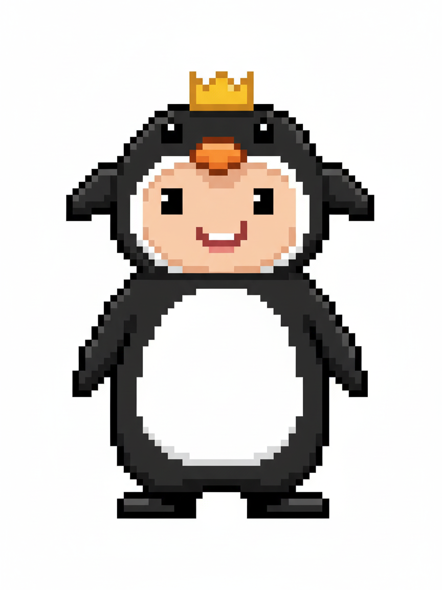 Gabriela the Penguin Queen - Pixel Art