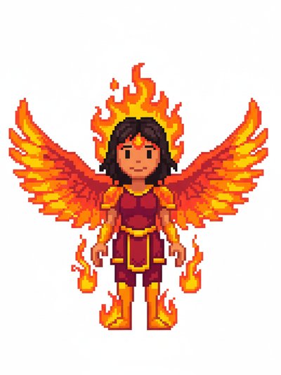 My Fiery Phoenix Self 🔥 - Pixel Art