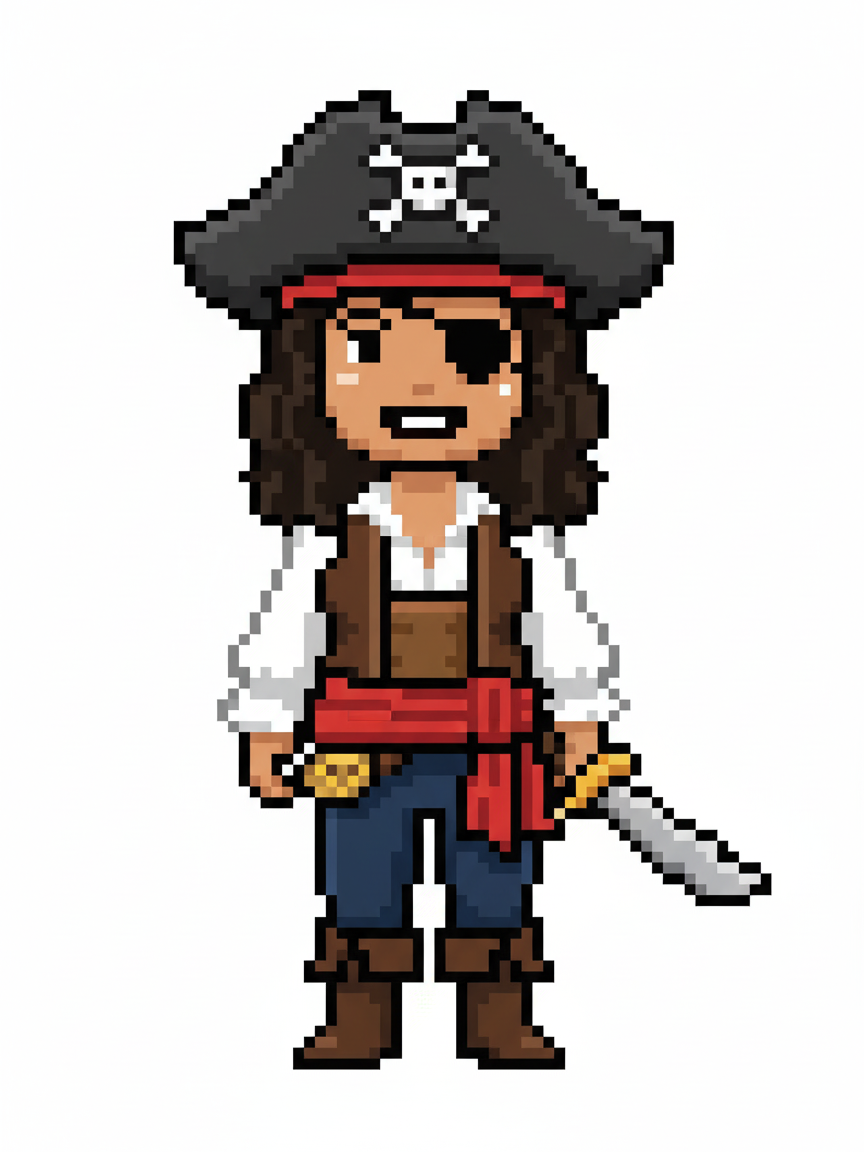 Gabriela the Bold Buccaneer - Pixel Art