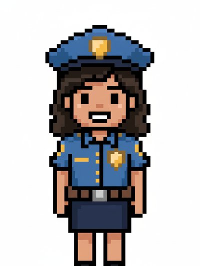 Gabriela: Officer Extraordinaire 🚓 - Pixel Art