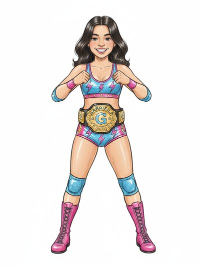 Gabriela's Wrestling Adventure 💪 - Gentle Pencil