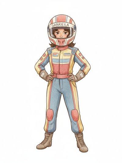 Gabriela's Racing Adventure 🚗 - Gentle Pencil