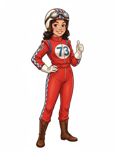Gabriela's Racing Adventure 🚗 - Vintage Storybook