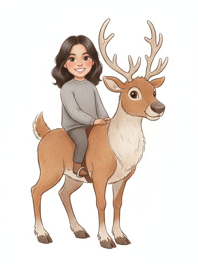 Gabriela's Reindeer Adventure 🦌 - Gentle Pencil