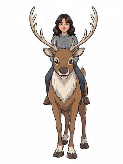 Gabriela's Reindeer Adventure 🦌 - Classic Anime