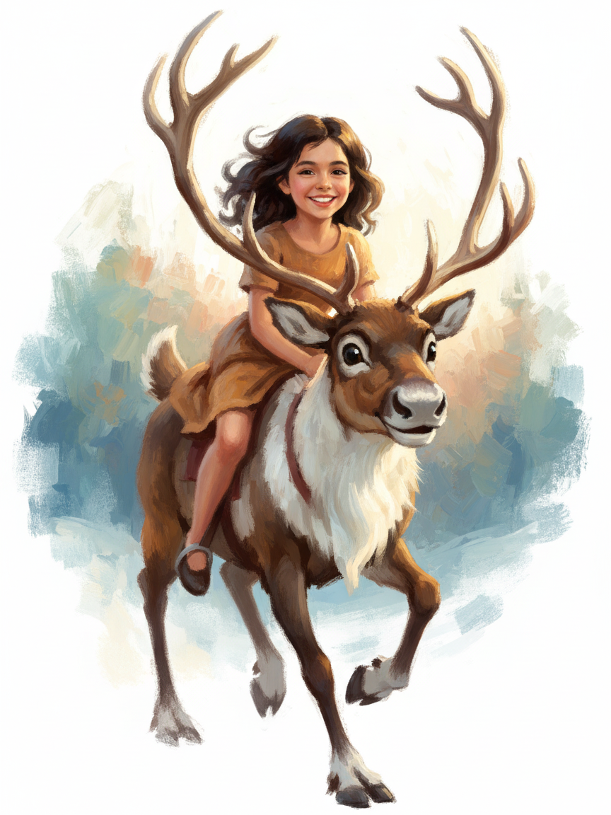 Reindeer Gabriela - Impressionist Painting