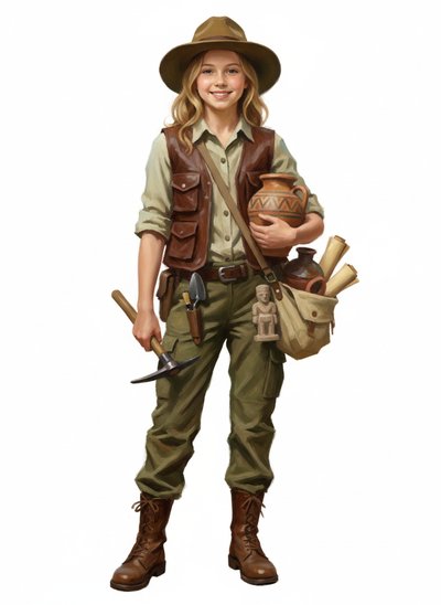 Mary's Archaeologist Adventure 🌍 - Impressionist Painting