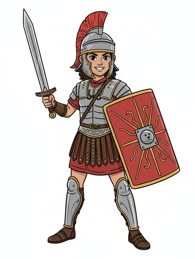 Gabriela's Gladiator Glory 🌟 - Classic Coloring Book