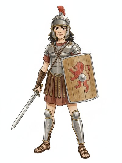 Gabriela's Gladiator Glory 🌟 - Gentle Pencil