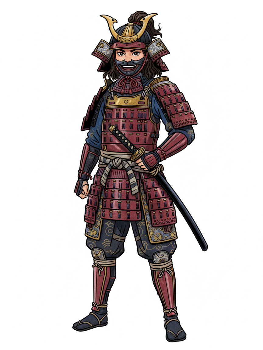 Samurai Gabriela - Classic Coloring Book