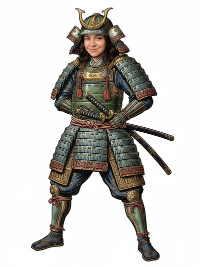 Gabriela's Samurai Dream 🌸 - Victorian Illustration