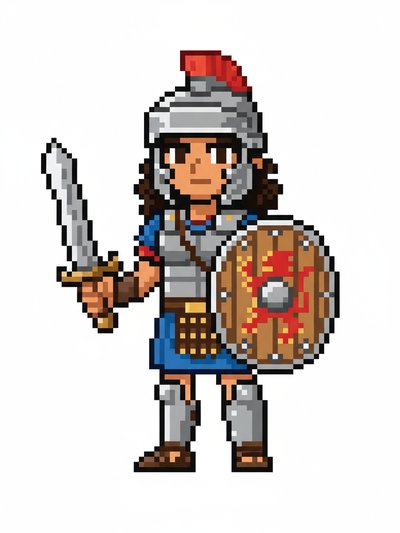 Gabriela's Gladiator Glory 🌟 - Pixel Art