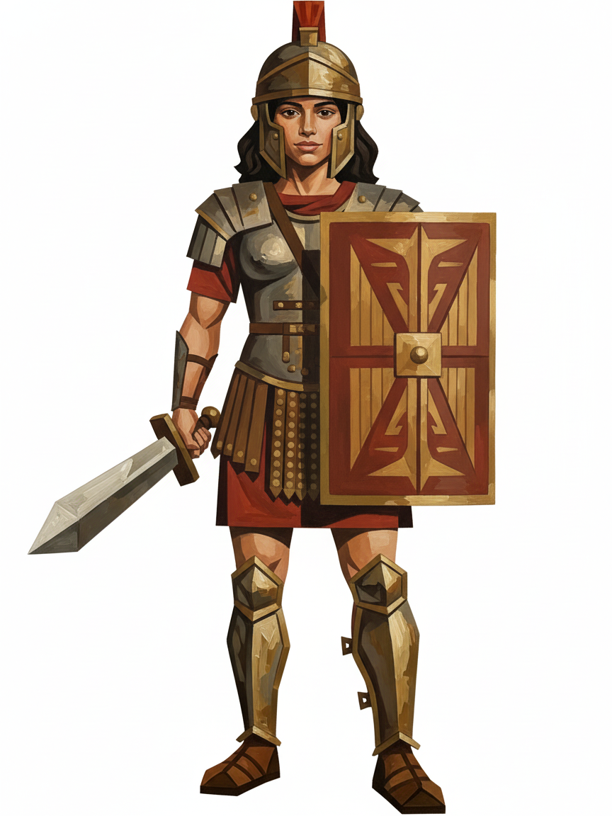 Gabriela the Gladiator - Cubist Painting