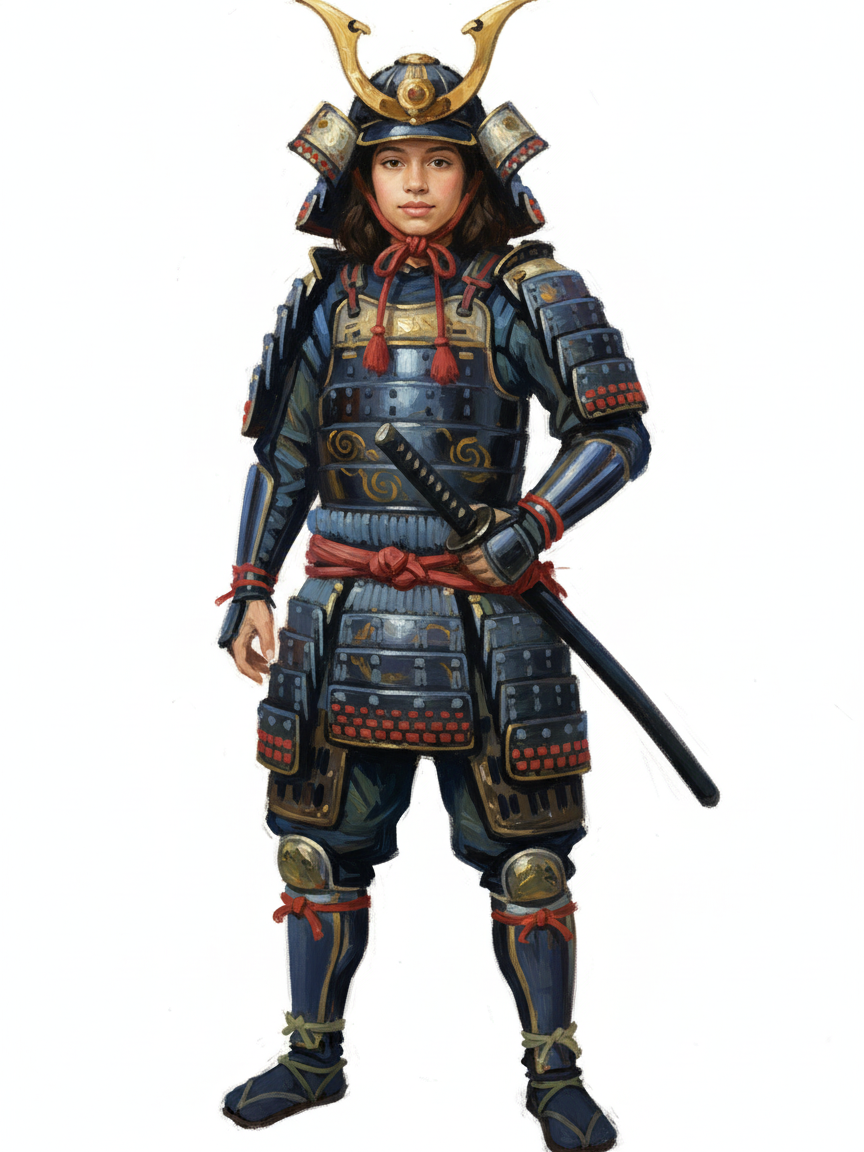 Samurai Gabriela - Impressionist Painting