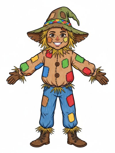 Gabriela's Scarecrow Adventure 🌾 - Classic Coloring Book