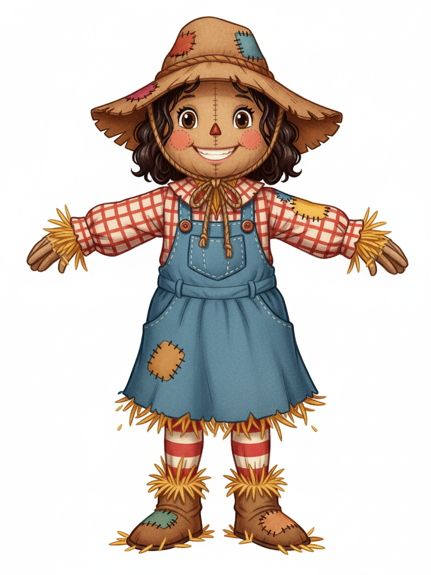 Scarecrow Gabriela - Vintage Storybook