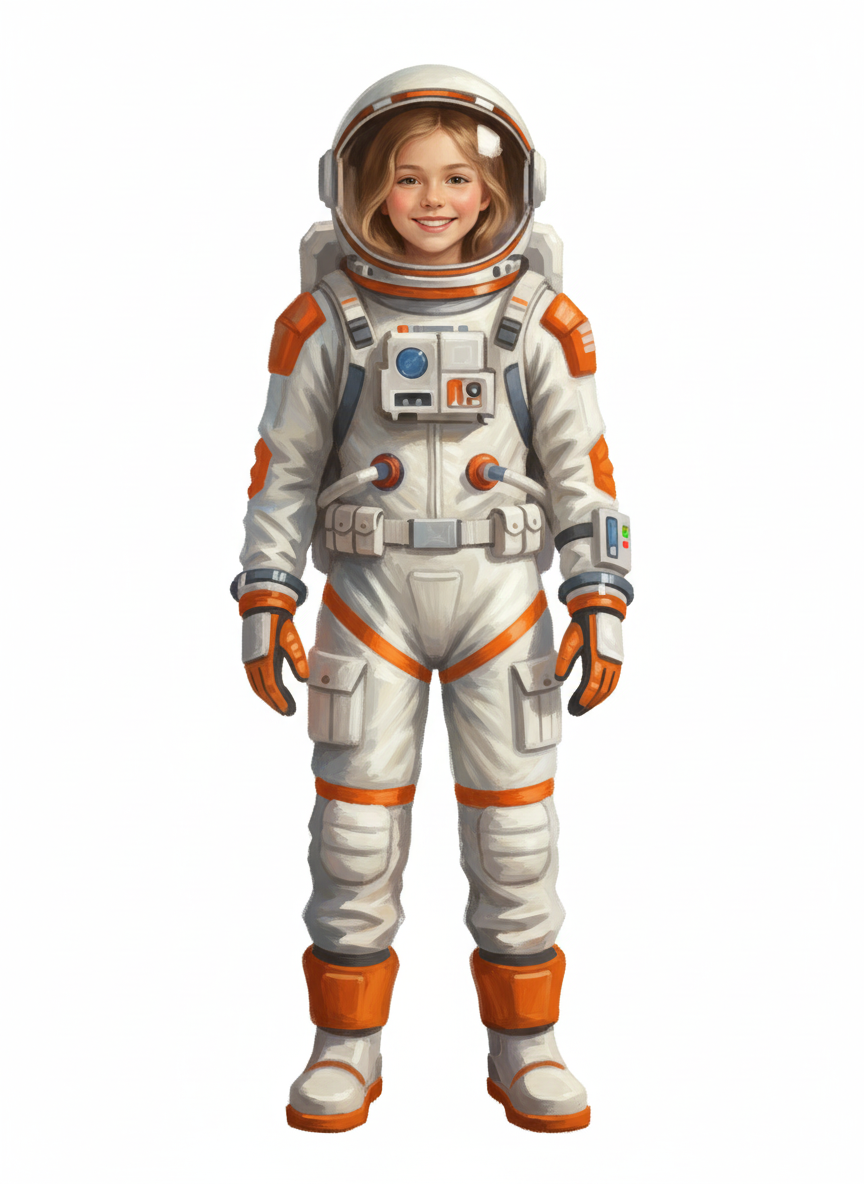 Mary the Astronaut - Impressionist Painting