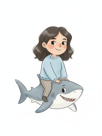 Gabriela's Shark Adventure 🦈 - Gentle Pencil