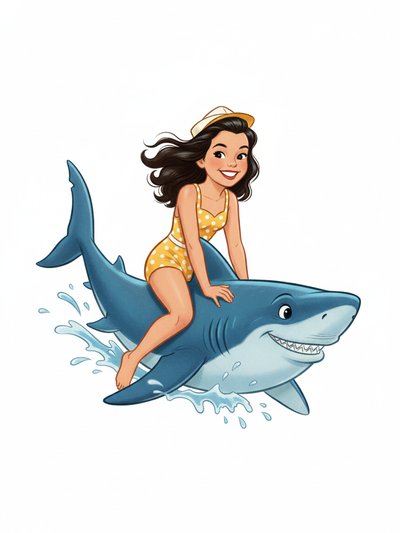 Gabriela's Shark Adventure 🦈 - Vintage Storybook