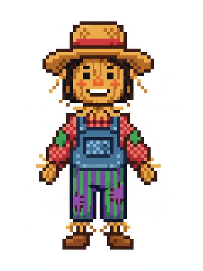 Gabriela's Scarecrow Adventure 🌾 - Pixel Art