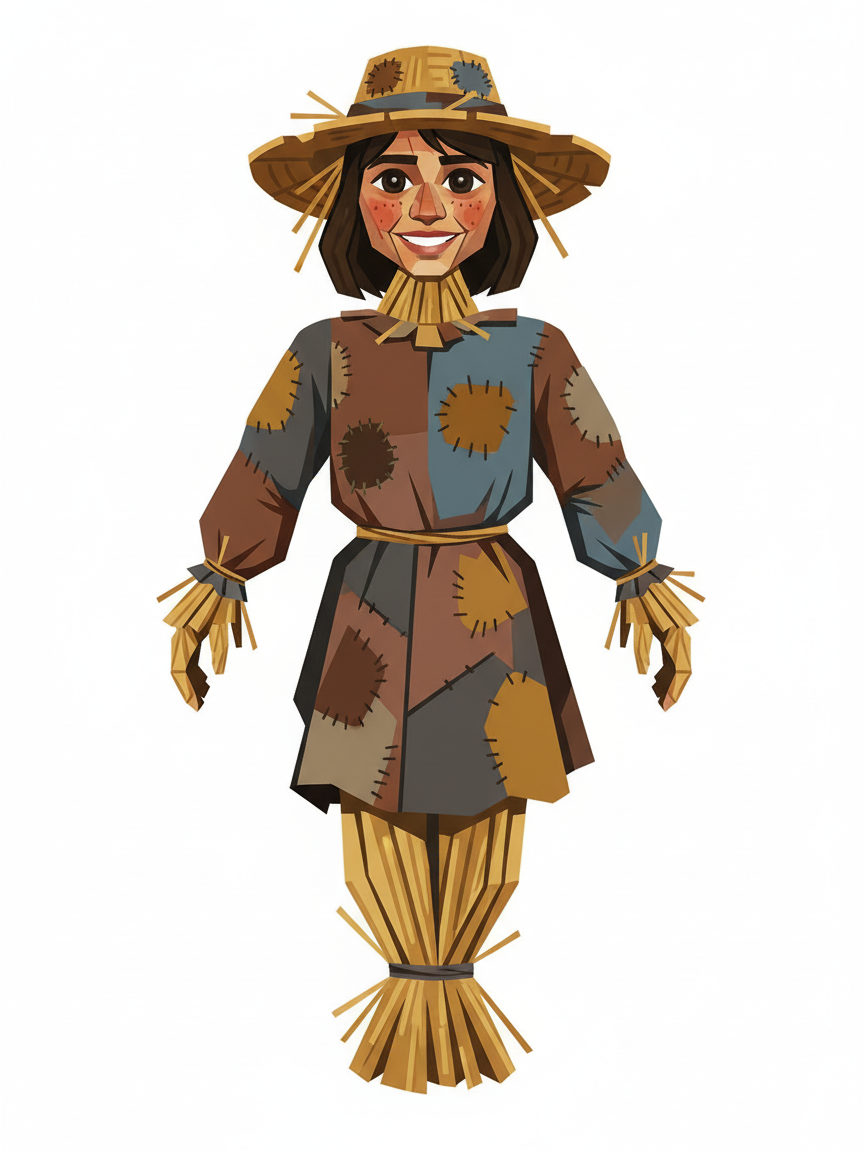 Scarecrow Gabriela - Cubist Painting