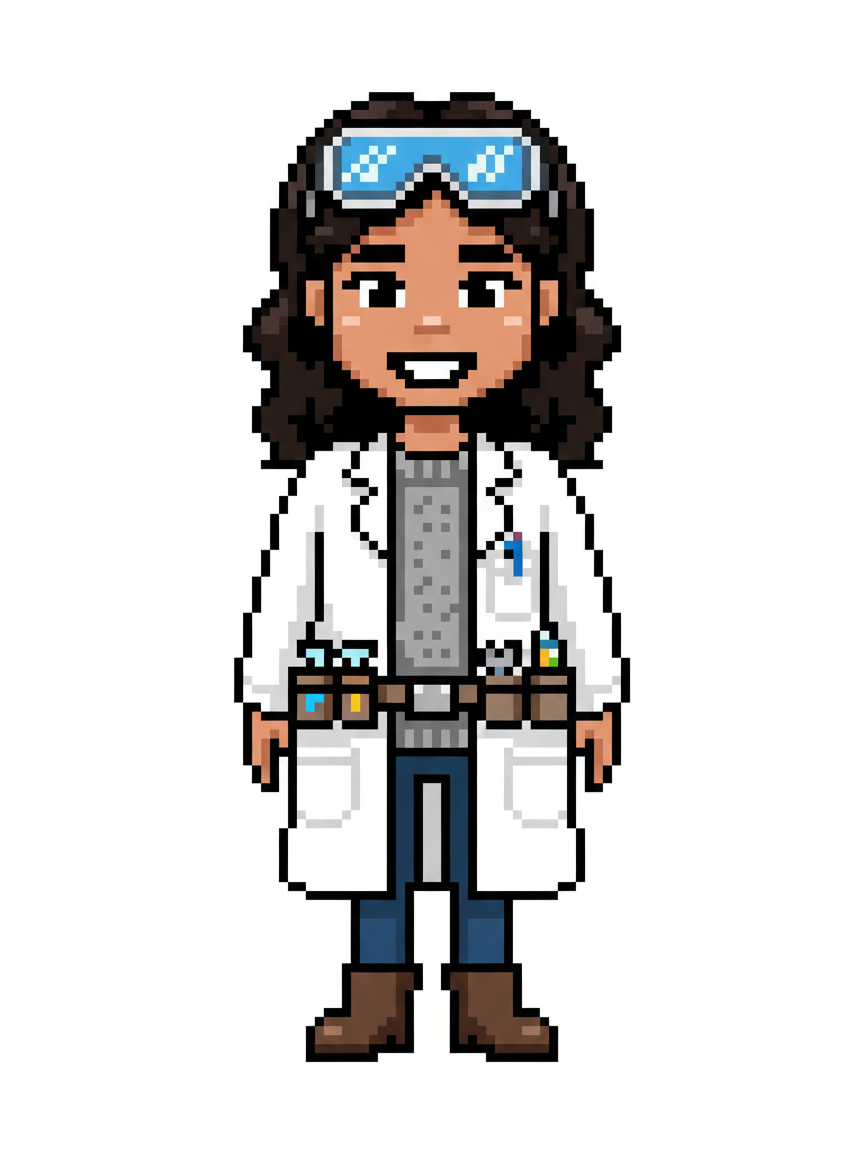 Scientist Gabriela - Pixel Art