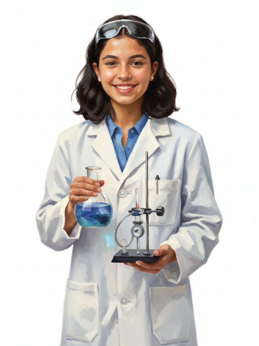 Scientist Gabriela - Impressionist Painting