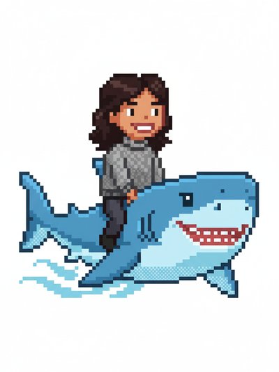 Gabriela's Shark Adventure 🦈 - Pixel Art