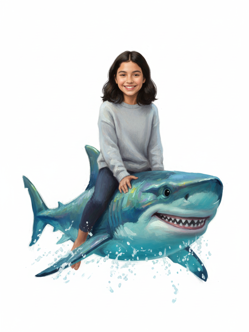 Sharkbrina the Bold - Impressionist Painting
