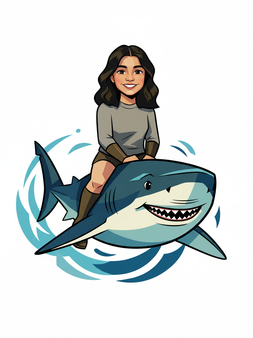 Sharkbrina the Bold - Cubist Painting