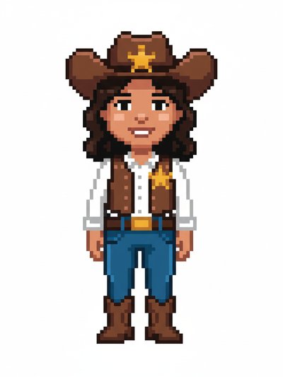 Gabriela's Sheriff Adventure 🤠 - Pixel Art