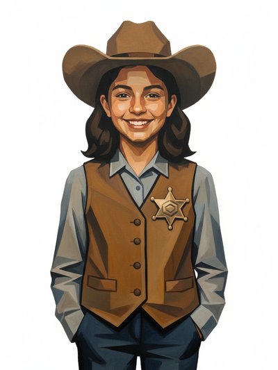 Gabriela's Sheriff Adventure 🤠 - Cubist Painting