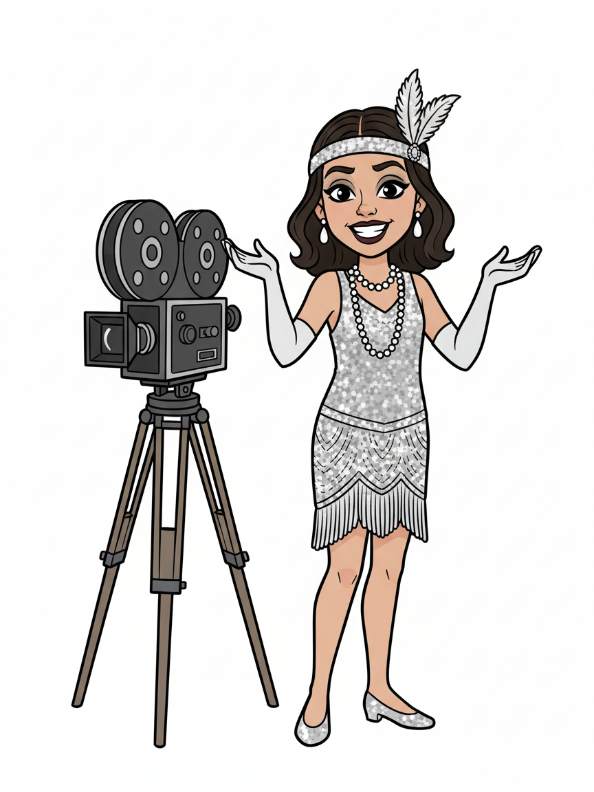 Gabriela the Silver Screen Star - Classic Coloring Book